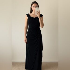 Jackie Jon Sophisticated Black Maxi Dress. Size 4.